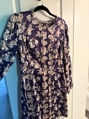 Club Monaco Purple Floral Midi Dress